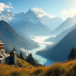 Temple in the mountains