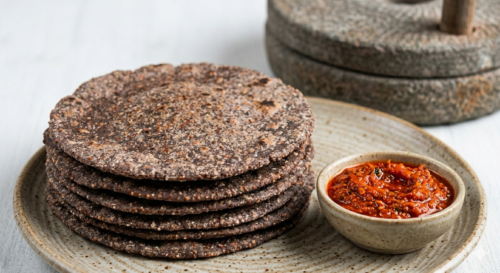 Finger millet flour rotis and breads